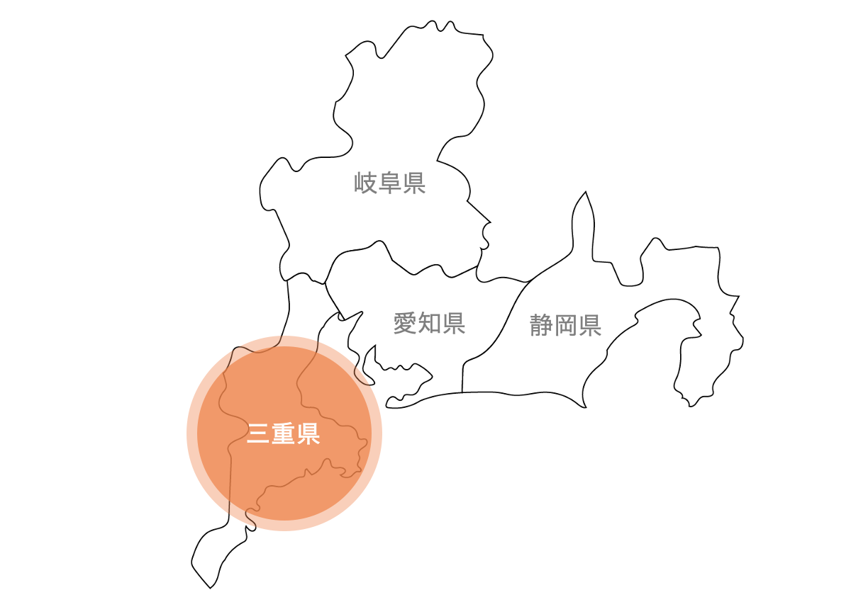 三重県の地図
