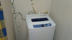 レンタルで納品した洗濯機の写真