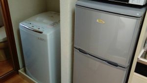 電子レンジと冷蔵庫のレンタル商品の写真