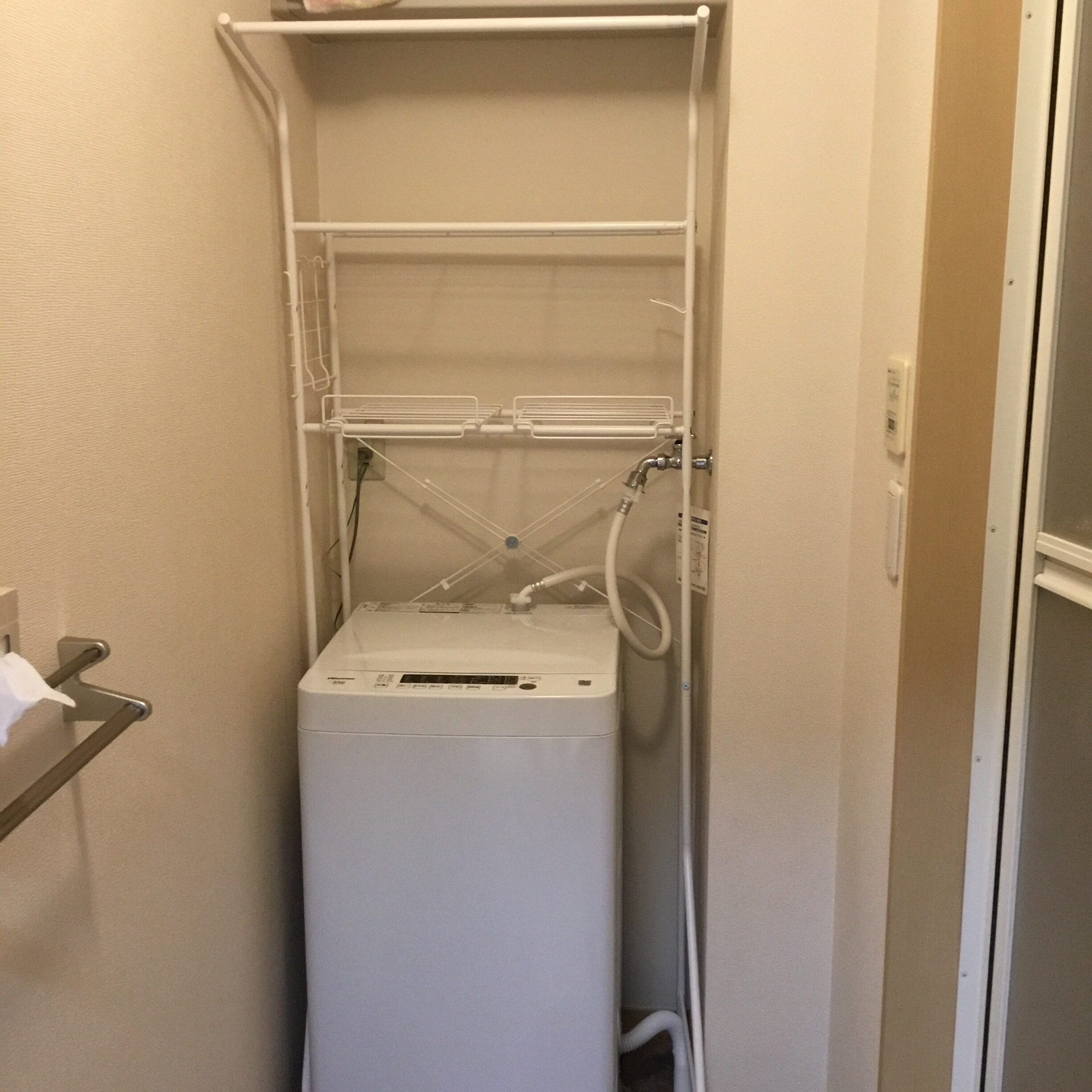 洗濯機ラック付き