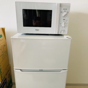 家電レンタル冷蔵庫と電子レンジの写真
