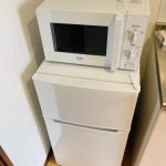 大阪府豊中市で冷蔵庫と洗濯機と電子レンジのらくらく家電3点セットを家電レンタルしていただきました！