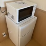 山梨県甲斐市で85L冷蔵庫、電子レンジ、ガステーブルを家電レンタルしていただきました！！