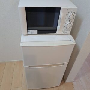 家電レンタル冷蔵庫と電子レンジの画像