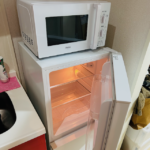 兵庫県尼崎市で冷蔵庫と洗濯機と電子レンジとテレビとテレビ台を家電レンタルと家具レンタルしていただきました！