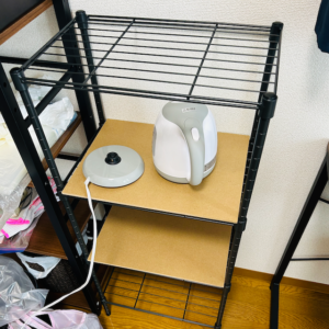 家具レンタル3段スチールラックの写真