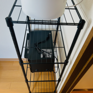 家具レンタル3段スチールラックの写真