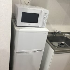 冷蔵庫と電子レンジ
