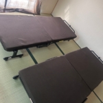 和歌山県和歌山市で折りたたみベッドを二つ家具レンタルしていただきました！