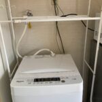 東京都江戸川区U様の納品事例｜一人暮らしで洗濯機(洗濯ラック付)のレンタル